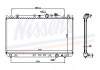 Radiator, engine cooling 62482A Nissens