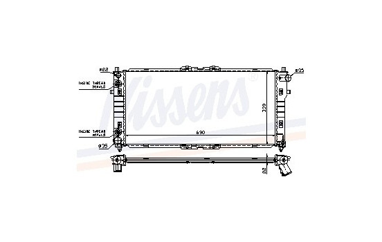 Radiator, engine cooling 62486A Nissens