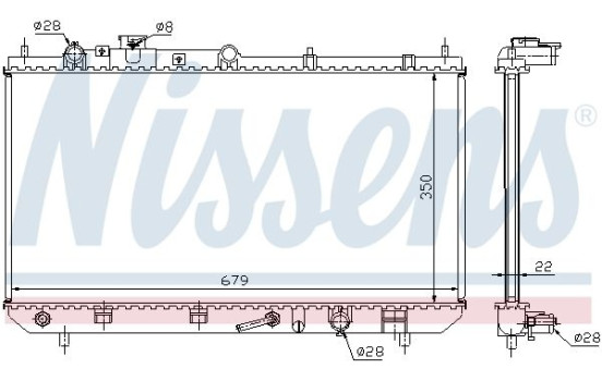 Radiator, engine cooling 625081 Nissens, Image 2