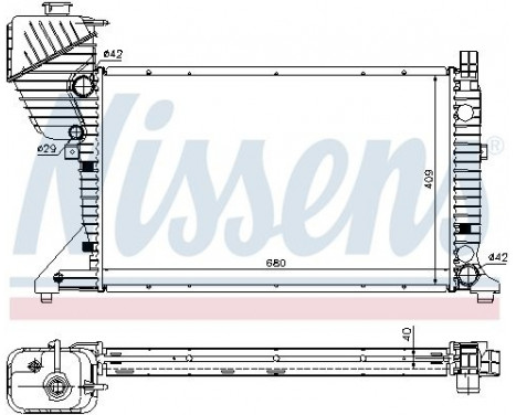 Radiator, engine cooling 62519A Nissens, Image 2