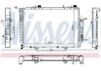 Radiator, engine cooling 62522 Nissens