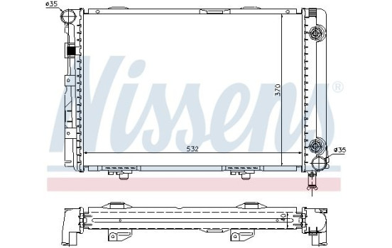 Radiator, engine cooling 62557A Nissens, Image 2