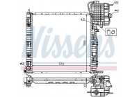 Radiator, engine cooling 62561A Nissens