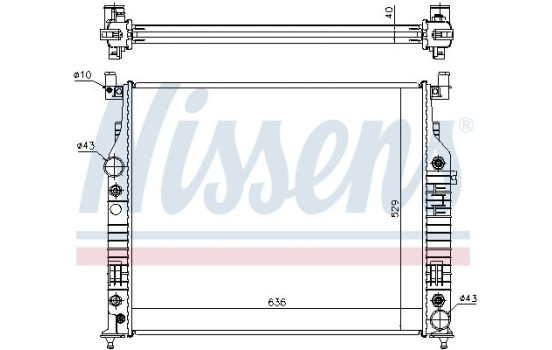 Radiator, engine cooling 62576A Nissens, Image 7