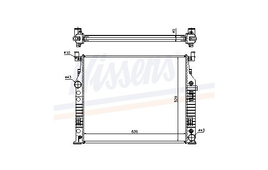 Radiator, engine cooling 62577A Nissens
