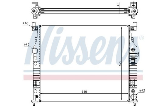 Radiator, engine cooling 62577A Nissens, Image 2