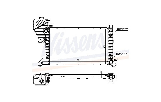 Radiator, engine cooling 62597A Nissens