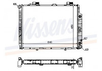 Radiator, engine cooling 62608A Nissens