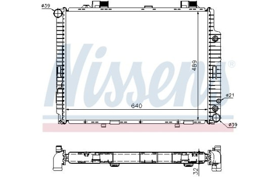 Radiator, engine cooling 62608A Nissens, Image 2