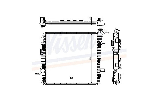 Radiator, engine cooling 62626A Nissens