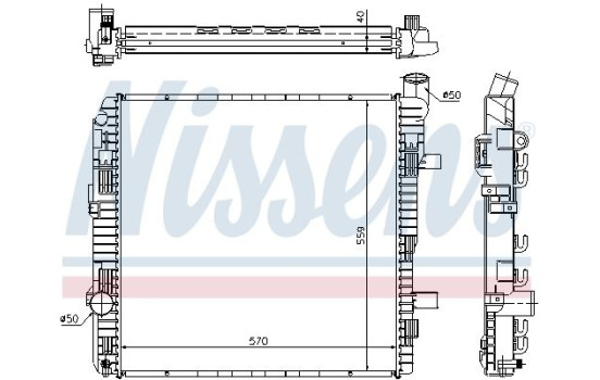 Radiator, engine cooling 62626A Nissens, Image 2