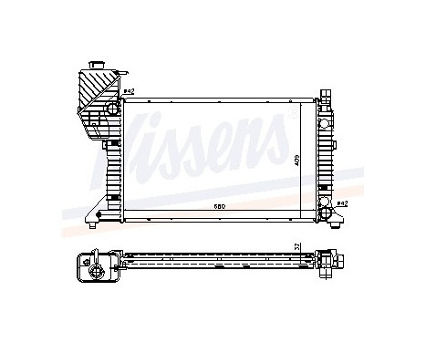 Radiator, engine cooling 62664A Nissens