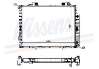 Radiator, engine cooling 62665A Nissens