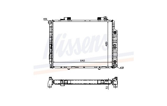Radiator, engine cooling 62665A Nissens