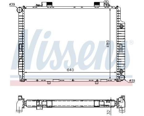 Radiator, engine cooling 62665A Nissens, Image 2