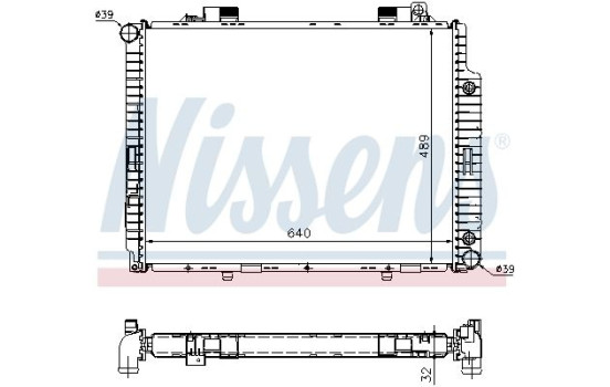 Radiator, engine cooling 62665A Nissens, Image 2