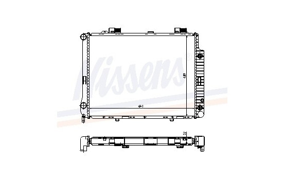 Radiator, engine cooling 62666A Nissens