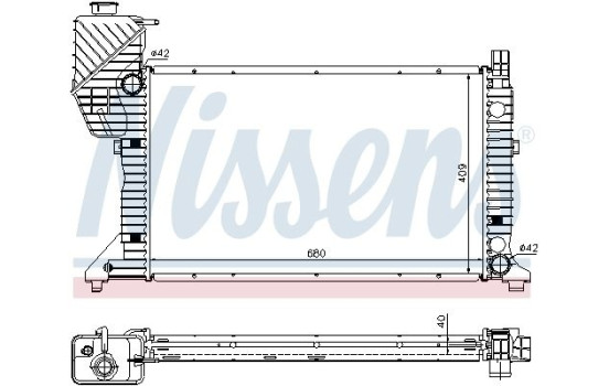 Radiator, engine cooling 62685A Nissens