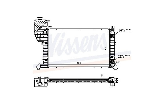 Radiator, engine cooling 62686A Nissens