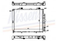 Radiator, engine cooling 62692A Nissens