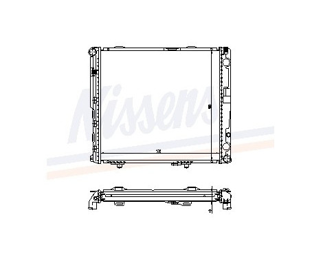 Radiator, engine cooling 62697A Nissens