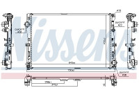 Radiator, engine cooling 627029 Nissens