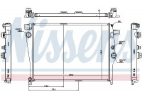 Radiator, engine cooling 627035 Nissens