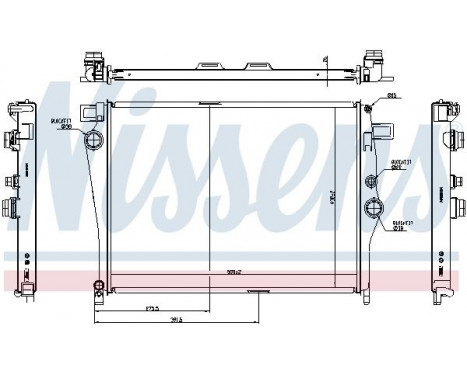 Radiator, engine cooling 627035 Nissens