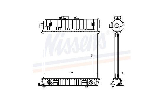 Radiator, engine cooling 62708A Nissens