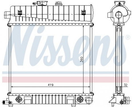 Radiator, engine cooling 62708A Nissens, Image 2