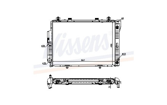 Radiator, engine cooling 62713A Nissens
