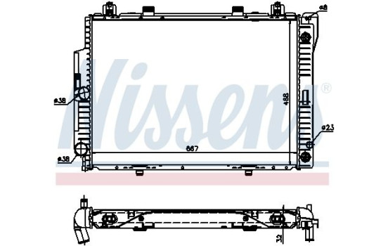Radiator, engine cooling 62713A Nissens, Image 2