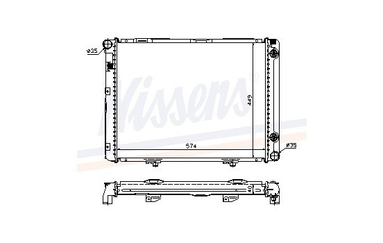 Radiator, engine cooling 62721A Nissens