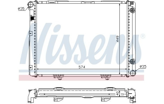 Radiator, engine cooling 62721A Nissens, Image 2