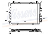 Radiator, engine cooling 62746A Nissens