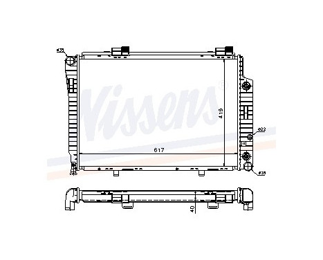 Radiator, engine cooling 62749A Nissens