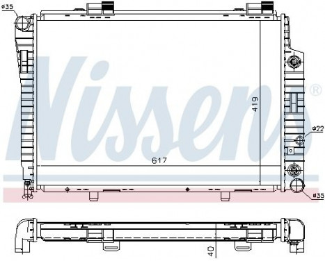 Radiator, engine cooling 62749A Nissens, Image 2