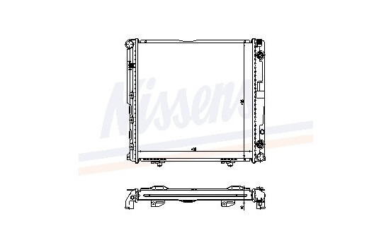 Radiator, engine cooling 62751A Nissens