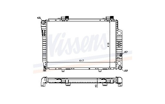 Radiator, engine cooling 62752A Nissens