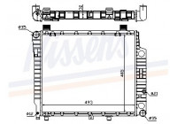 Radiator, engine cooling 62754A Nissens