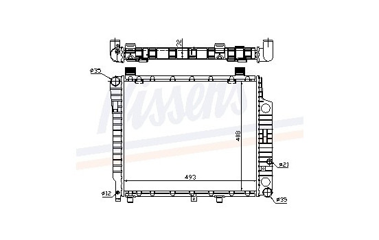 Radiator, engine cooling 62754A Nissens