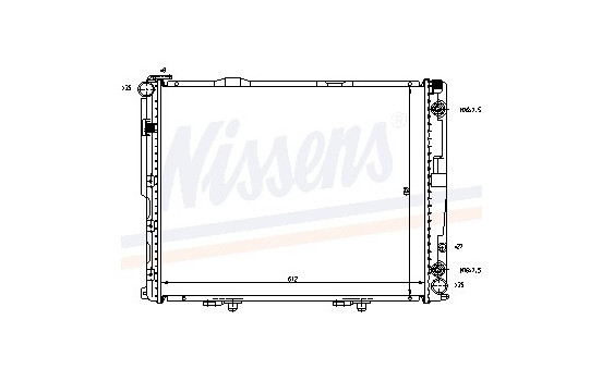 Radiator, engine cooling 62762A Nissens