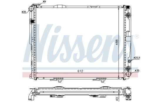 Radiator, engine cooling 62762A Nissens, Image 2