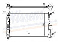 Radiator, engine cooling 62781A Nissens