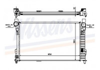 Radiator, engine cooling 62784A Nissens
