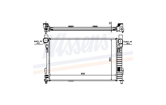 Radiator, engine cooling 62784A Nissens