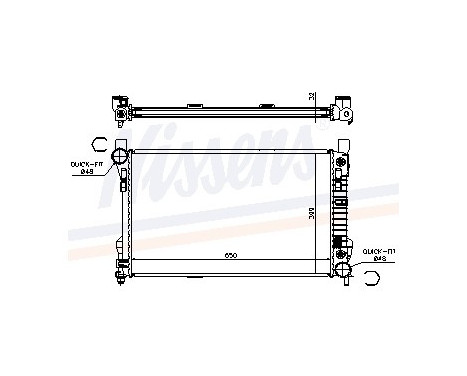 Radiator, engine cooling 62786A Nissens