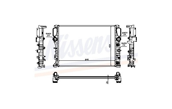 Radiator, engine cooling 62792A Nissens