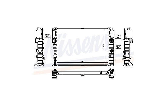Radiator, engine cooling 62796A Nissens