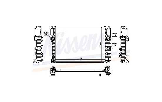 Radiator, engine cooling 62797A Nissens